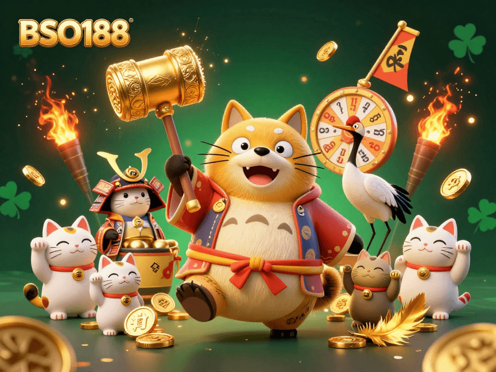 Spin the luck with BSO188, featuring joyous characters celebrating a vibrant lottery scene.