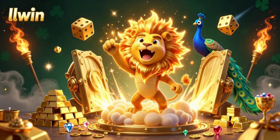 Experience jackpots and winnings at llwin with vibrant 3D visuals illuminating the gaming excitement.