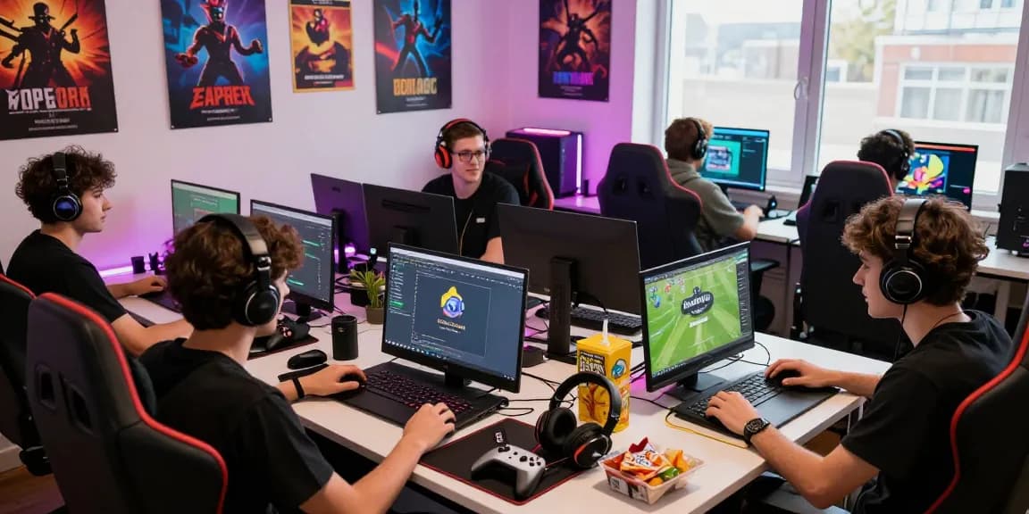 Engaged gamers exploring discordtree.com in a vibrant community hub.