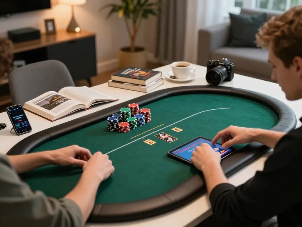 mb66an online poker gameplay featuring a player’s excited reaction and chips stacked for betting