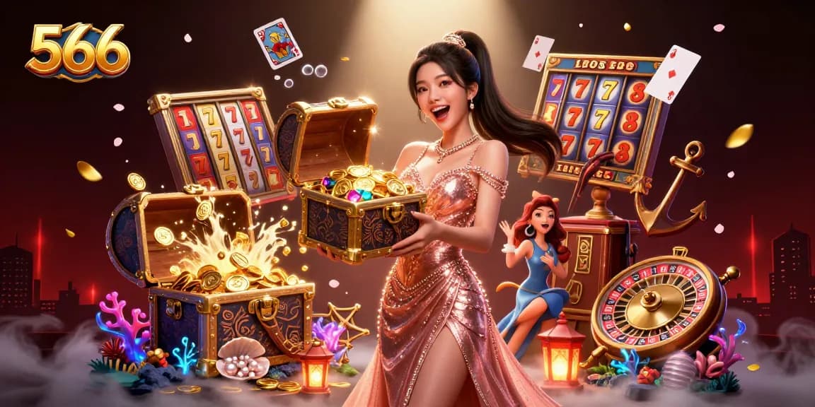 Engage with 566's exhilarating game dynamics through this thrilling treasure hunt of casino riches.