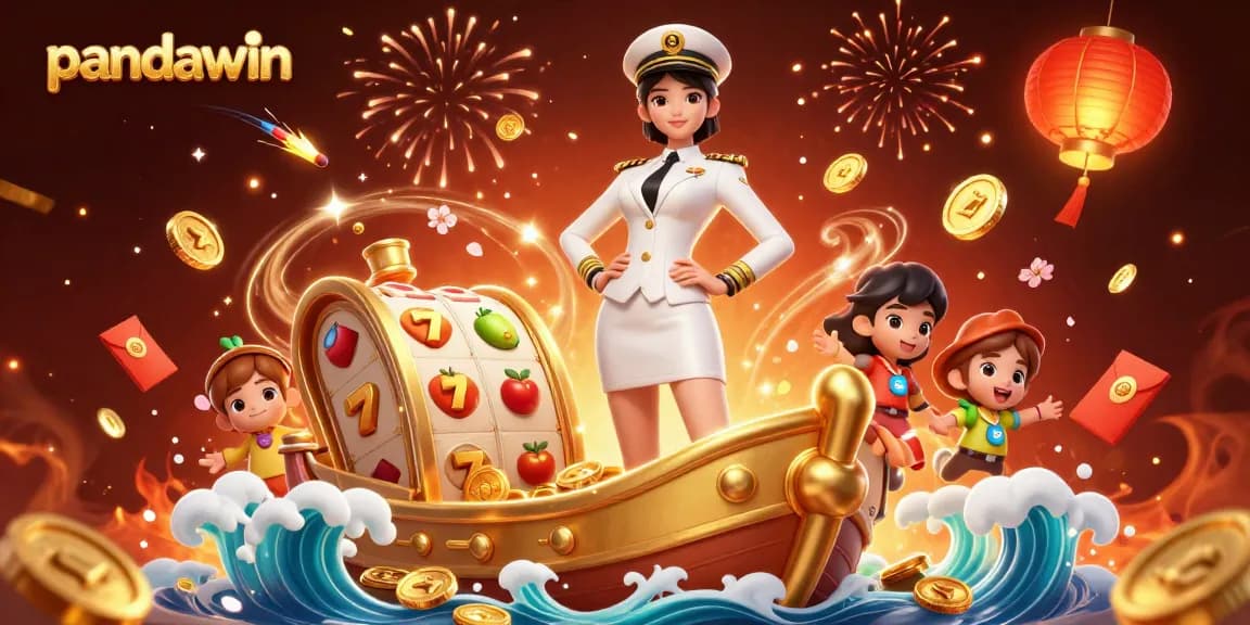 Pandawin menampilkan permainan slot yang mendebarkan dengan sosok yang berkuasa di tengah elemen meriah.