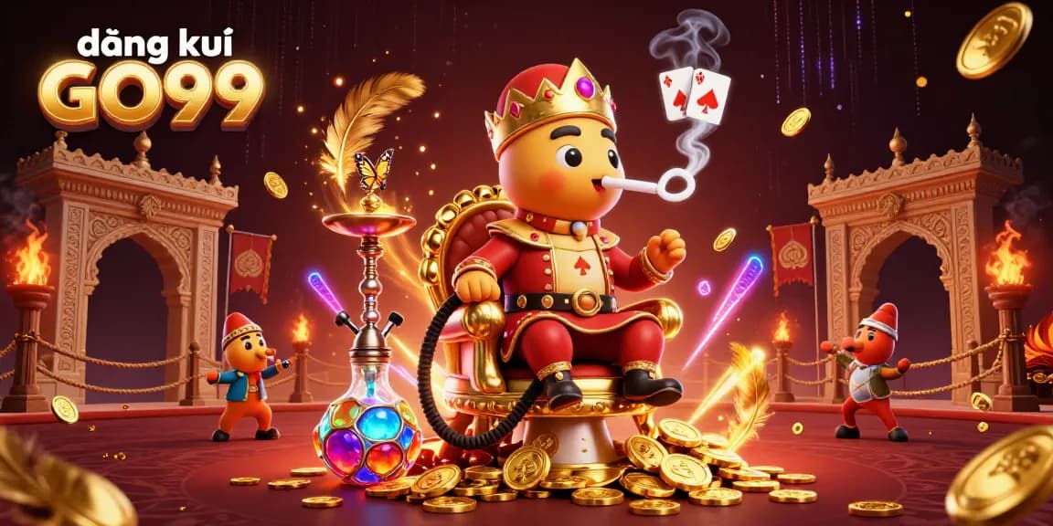 Engage in the thrill of đăng ký GO99 with a whimsical 3D casino illustration showcasing vibrant characters and gambling elements.