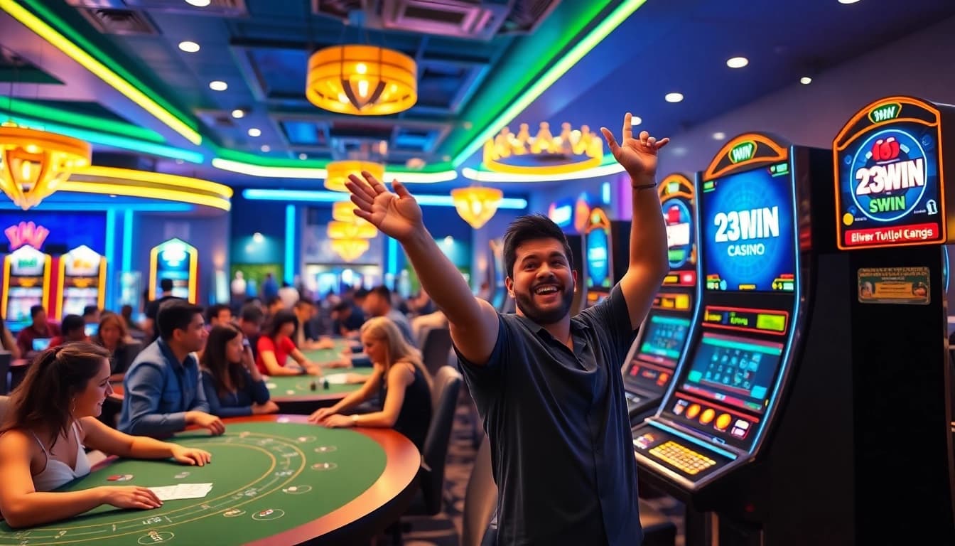 Experience exciting gaming at https://23win.day/ with vibrant casino visuals and dynamic players.