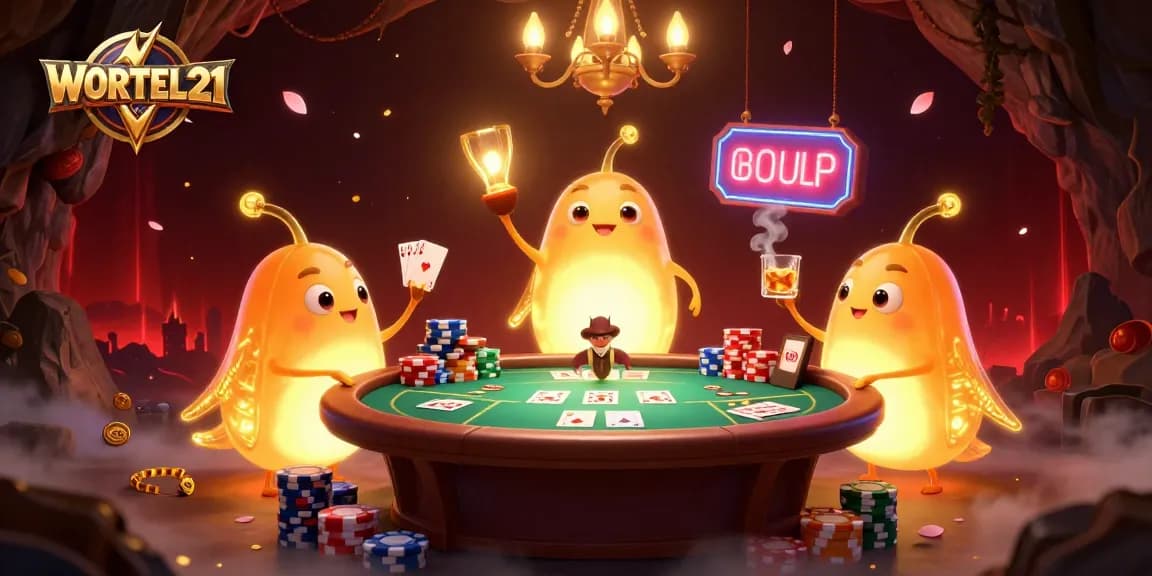Experience WORTEL21’s unique cave casino magic with glowworms lighting the poker table and dealer.