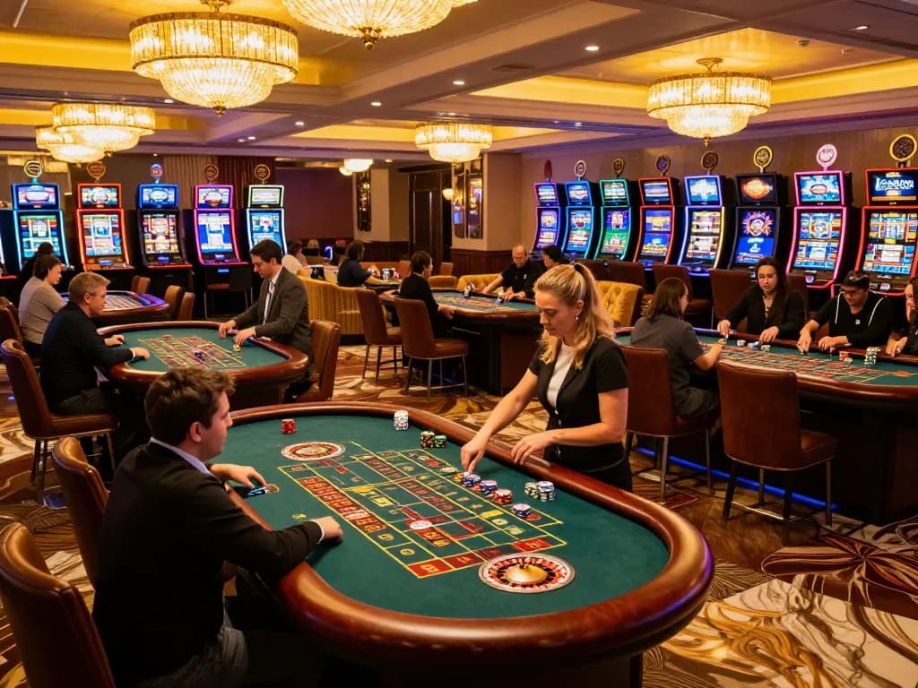 Players placing bets at roulette tables showcasing the lively atmosphere of 888new com casino.