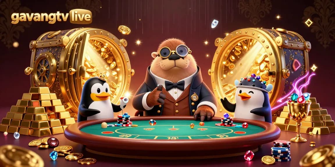 Bet on success with gavangtv live at a vibrant, underwater poker game illustration.