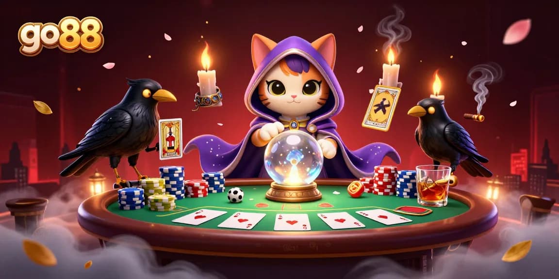 Engage in thrilling gameplay at go 88 with vibrant poker elements and mystical characters