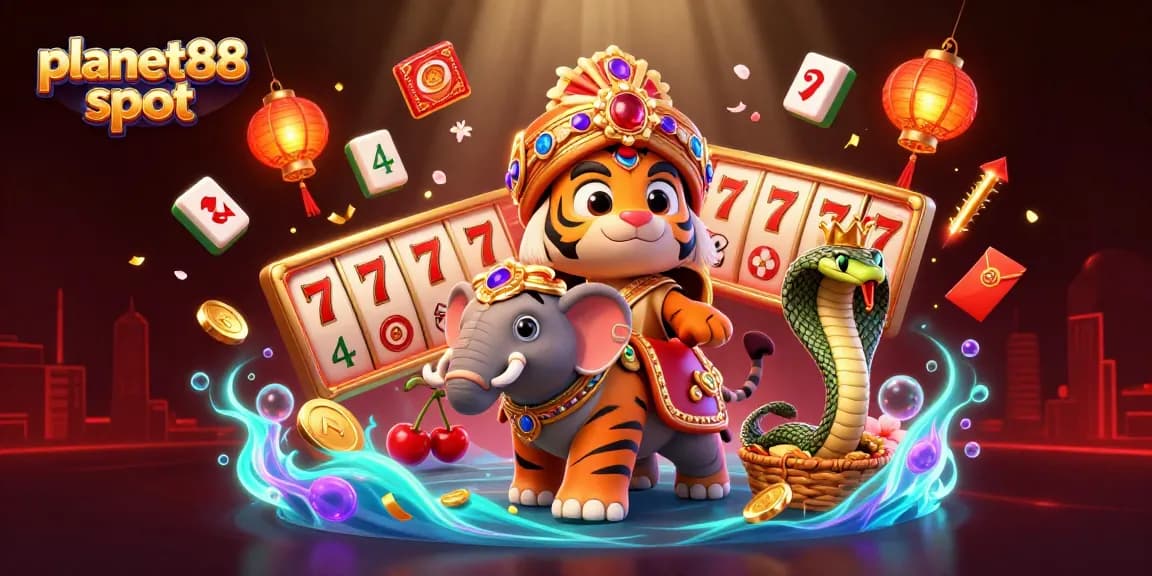 Spin the reels of planet88 slot featuring a vibrant scene with tigers and lucky symbols!
