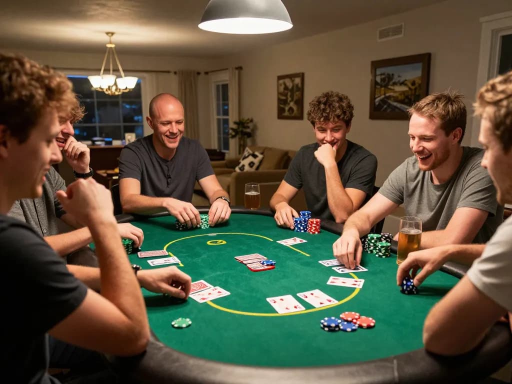 KADAL778 poker night with friends enjoying an exciting game of Texas Hold'em