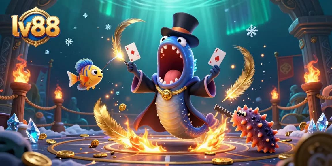 Enhance your lv88 experience with a vibrant underwater casino scene featuring magical sea creatures.