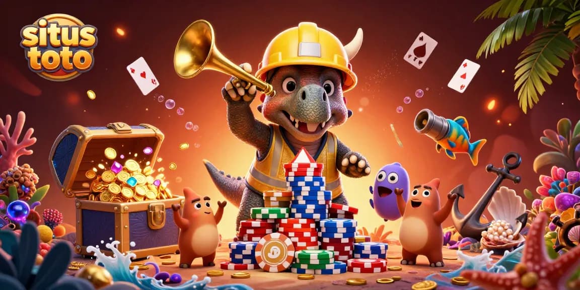 Melihat situs toto saat mengikuti perayaan kargo dan permainan kasino dengan dinosaurus.