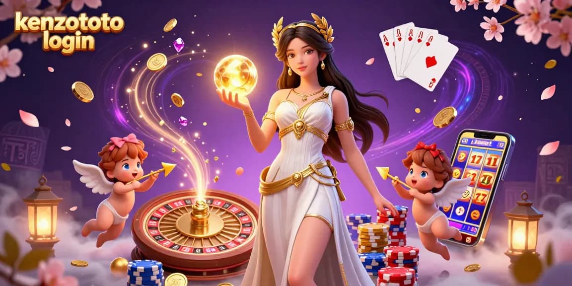 Experience the excitement of the kenzototo login with vibrant casino elements and enchanting visuals.