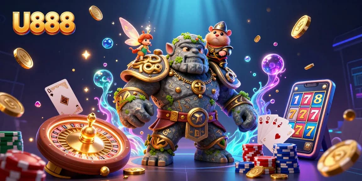 Experience spinning roulette and winning with U888 in a magical 3D casino environment