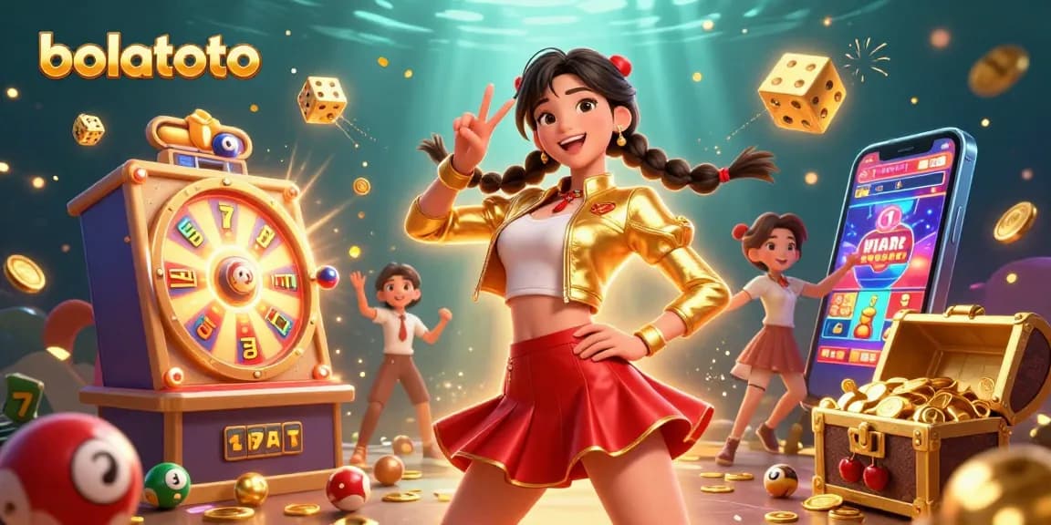 Spin and win at bolatoto with vibrant slots and a lively jackpot celebration!