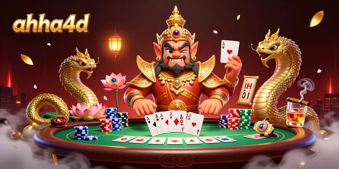 Experience winning strategies with ahha4d in this vibrant casino-themed illustration.