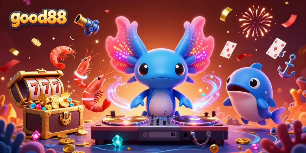 Experience the thrill at good88 with vibrant underwater casino vibes and dynamic game elements.
