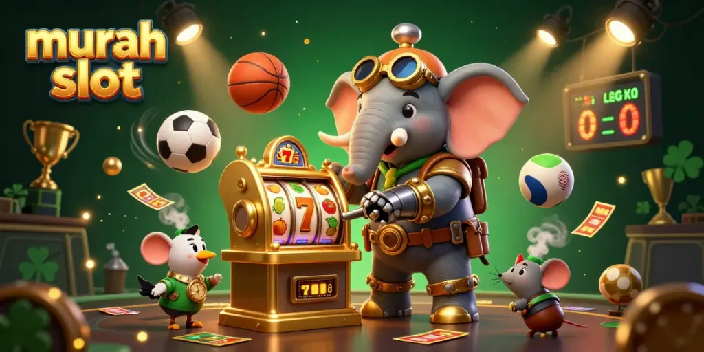 Putar mesin slot murah slot dengan elemen jackpot dan karakter gajah steampunk yang dinamis.
