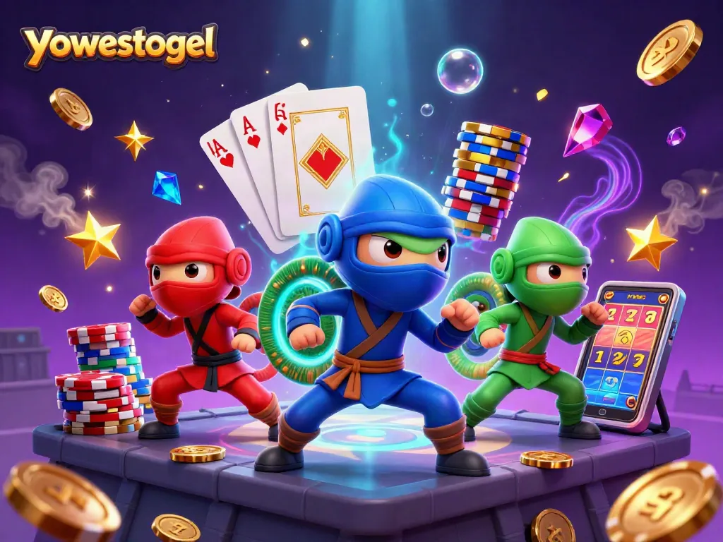 Engage with yowestogel's exciting gameplay as ninja chameleons showcase thrilling casino action.