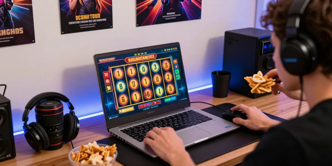 Pemain NAGAHITAM303 daftar menikmati permainan slot online dengan antarmuka berwarna cerah dan suasana nyaman.