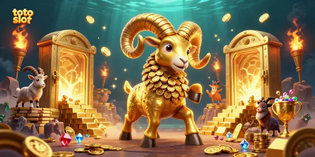 Menangkan permainan toto slot dengan simbol keberuntungan dan harta karun yang mencolok!
