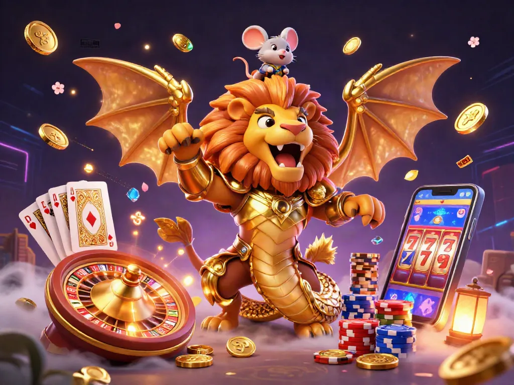 Sembahtoto showcases an exciting casino adventure with a fiery chimera and jackpot elements.