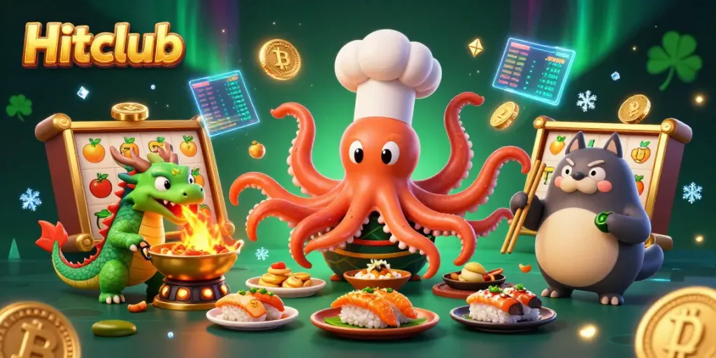 Play thrilling games at Hitclub with colorful slot symbols and 3D characters enhancing the experience.
