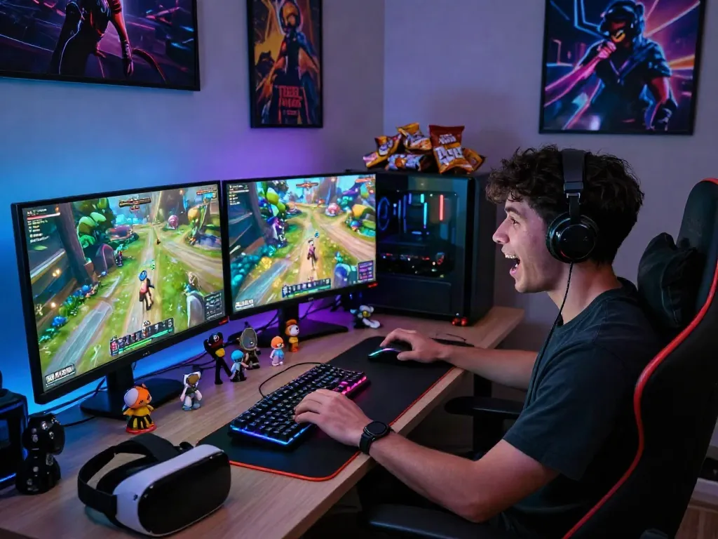 Người chơi f168 đang tận hưởng trải nghiệm game thú vị với thiết bị hiện đại.