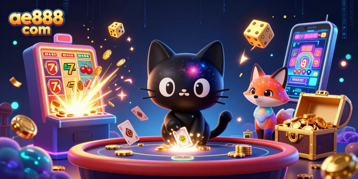 Experience immersive gaming with ae888 com at a vibrant cosmic casino scene filled with jackpots and excitement.
