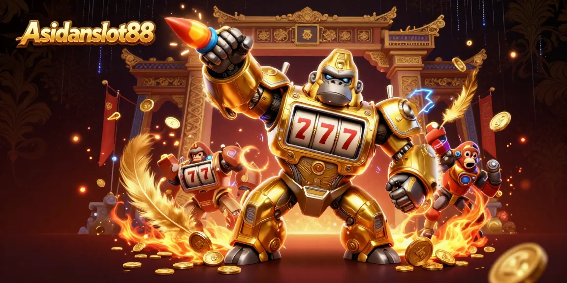 Experience thrilling gameplay at Asianslot88 with dynamic slot machine creatures and vibrant casino elements.