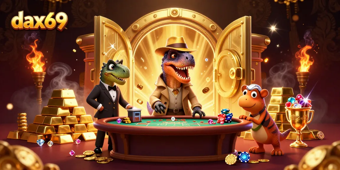 DAX69 hadir dengan karakter dinosaur yang kasual di kasino, menambah keseruan bermain slot dan mendapatkan jackpot besar!