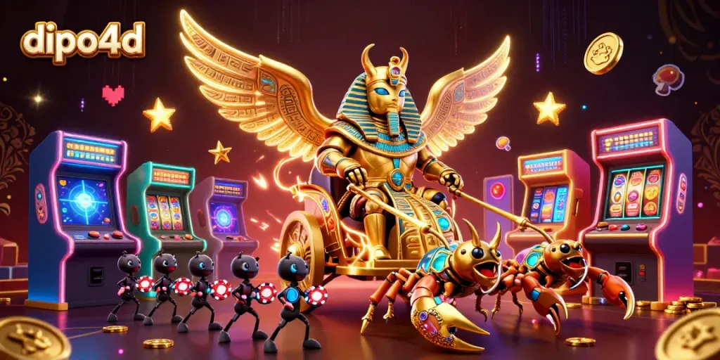 Spin the reels with dipo4d in a vibrant 3D casino scene bursting with energy.