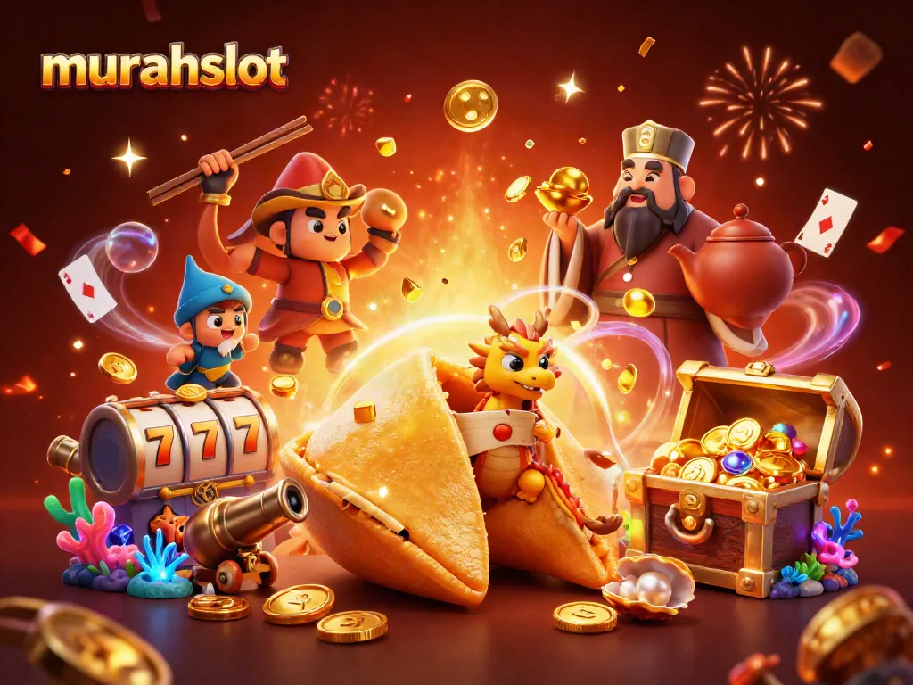 Experience thrilling wins at murahslot with vibrant slots and animated casino elements.