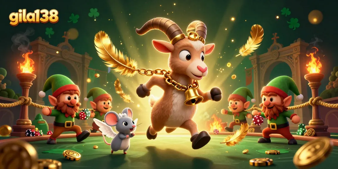 Bermain di gila138, slot online menakjubkan dengan karakter Krampus dan tokoh fantasi, menciptakan suasana kasino yang meriah.