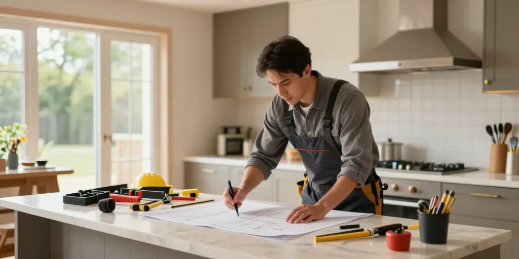 Trusted local contractor working on renovation designs, emphasizing slot gacor.