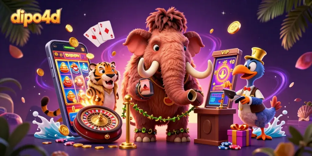 Experience vibrant gaming with dipo4d as a bouncer checks IDs at a dynamic casino scene.