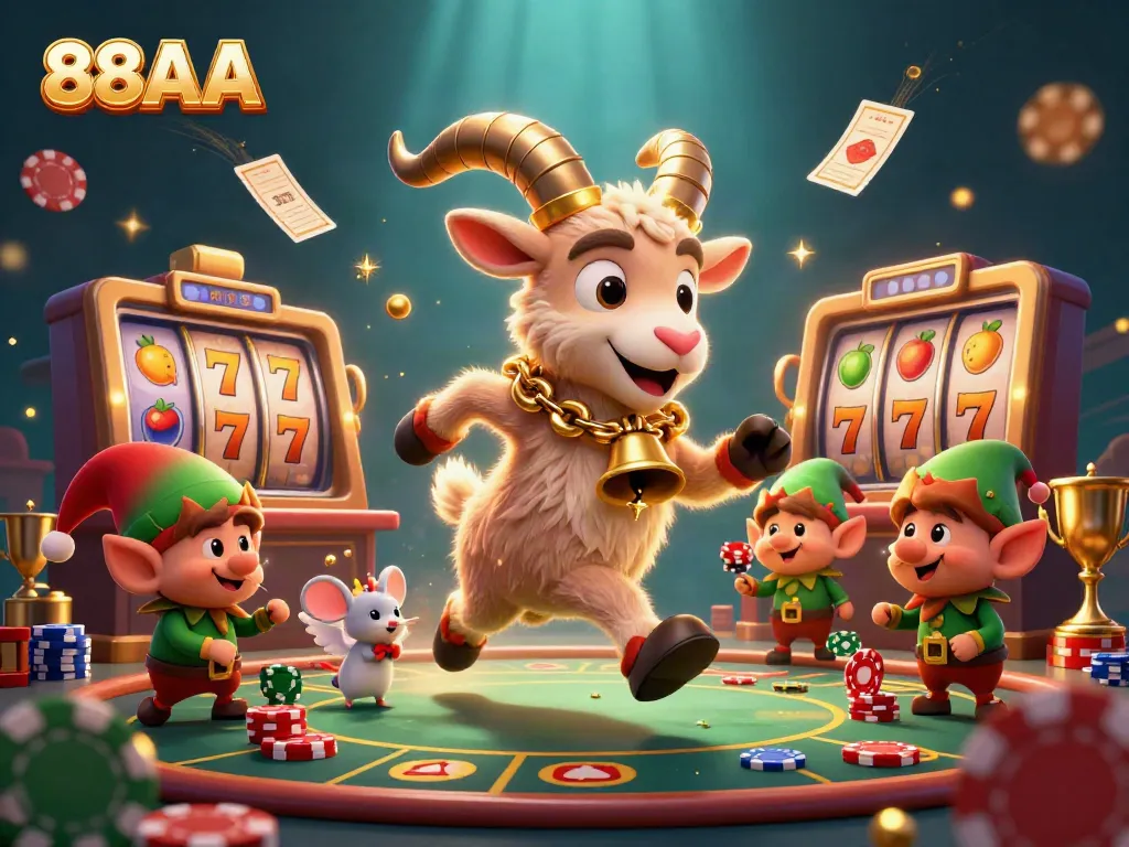 Experience thrilling gaming with 88AA in this vibrant casino scene featuring engaging characters.