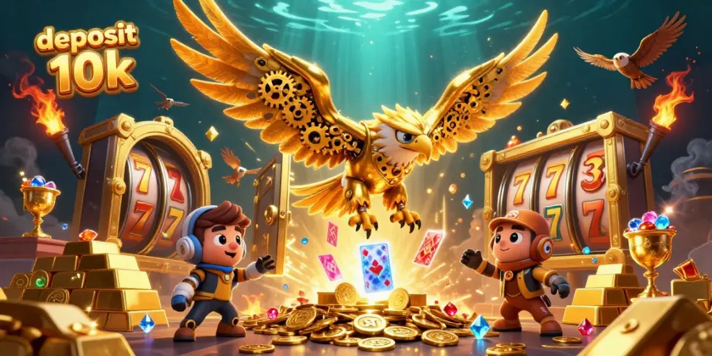 Menangkan bonus deposit 10k dengan permainan slot seru dan banyak harta karun.
