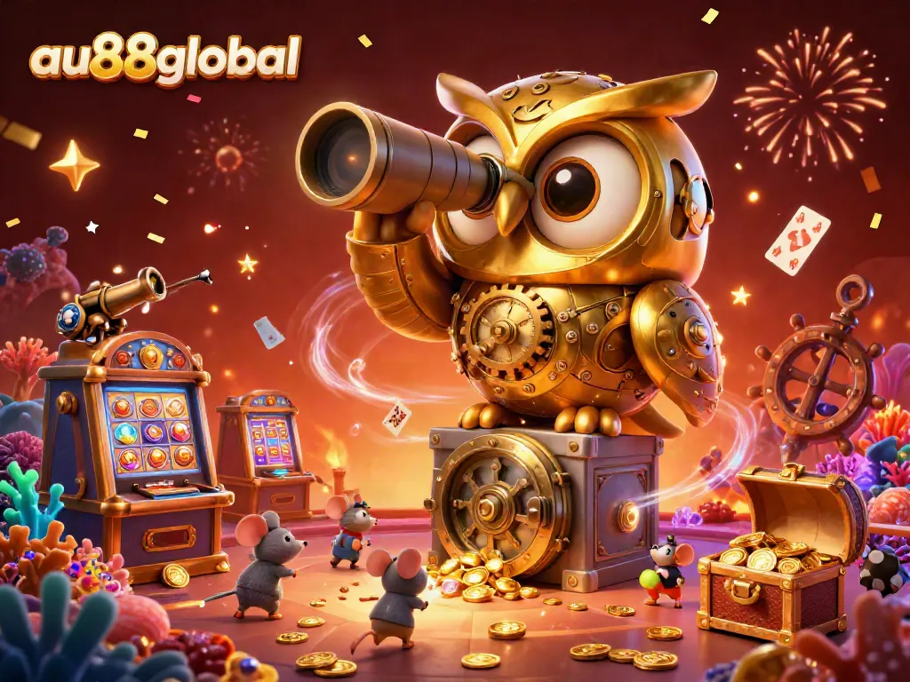 Experience the excitement of au88global with this vibrant casino scene showcasing interactive gaming elements and a magical atmosphere.