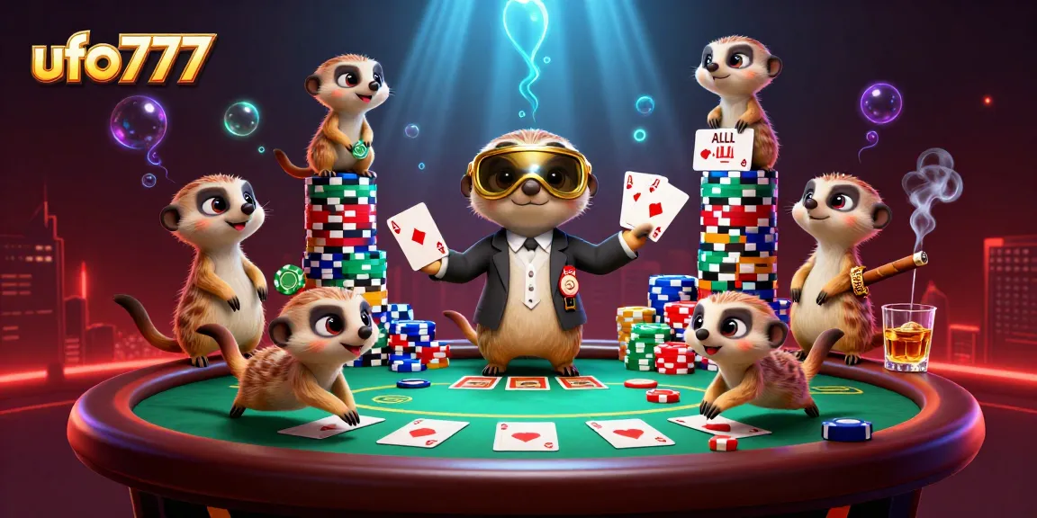 UFO777 menawarkan pengalaman kasino modern dengan meerkat sebagai dealer poker dan pit boss.