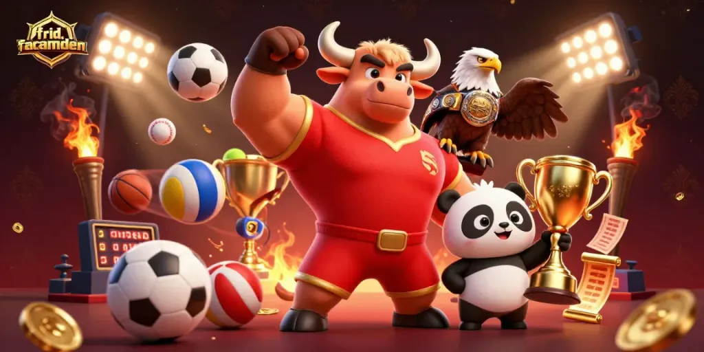 fridacamden showcases a victory scene with vibrant characters celebrating in a packed casino setting