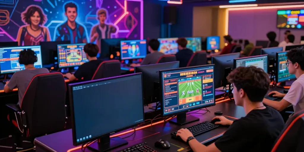 Exciting online casino experience with players engaged in 2up gaming.