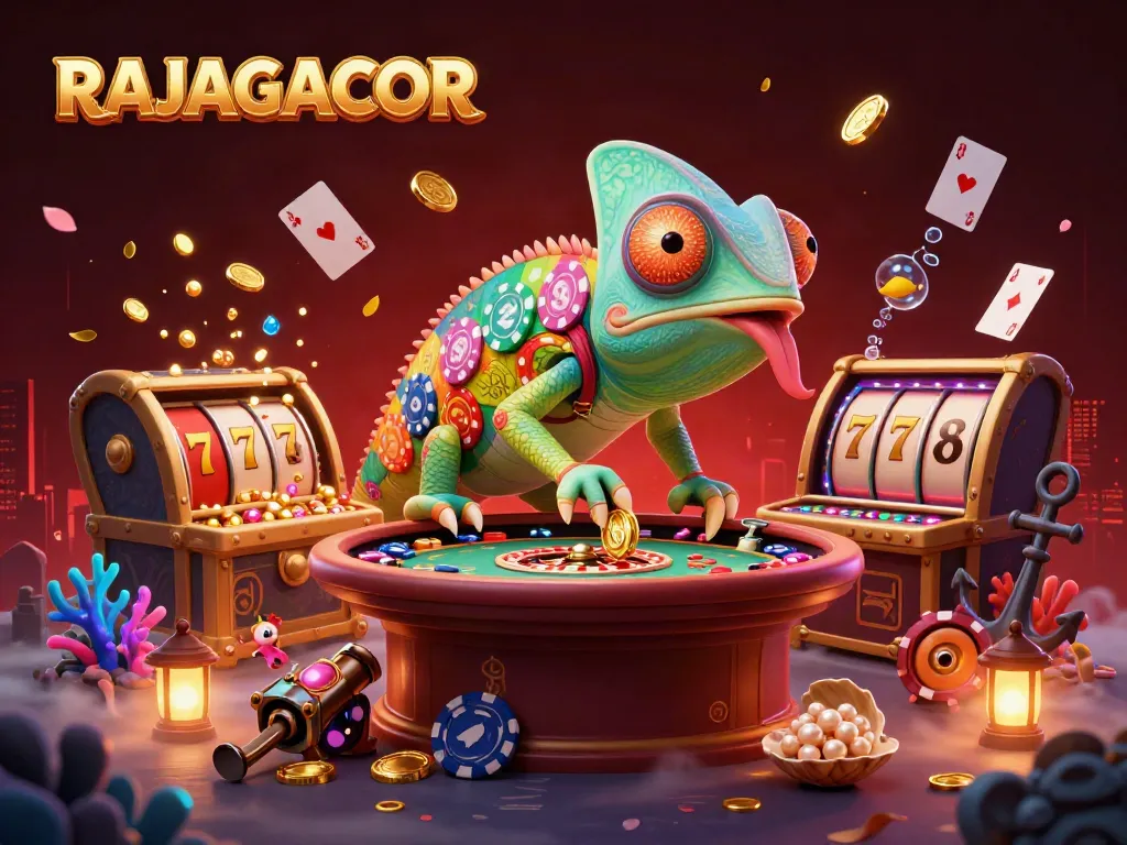 Guncangkan mesin slot di RAJAGACOR sambil mengumpulkan koin emas dalam suasana kasino yang mengesankan.