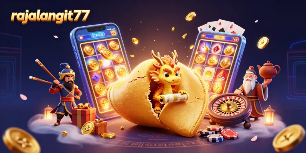 Engage with rajalangit77 in a dynamic online casino world, featuring vibrant characters and rich gaming elements.