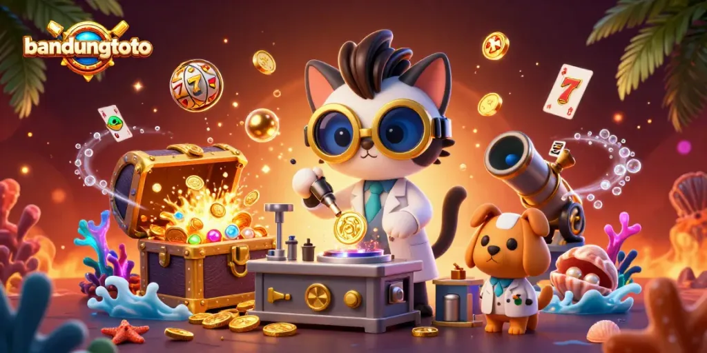 Experience excitement with bandungtoto's unique gaming adventure featuring vivid casino elements and charming characters.