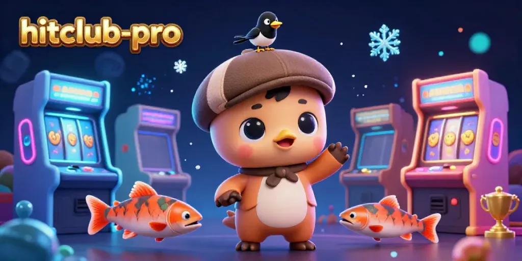 Experience the excitement of hitclub-pro with a playful Nessie and vibrant casino elements.