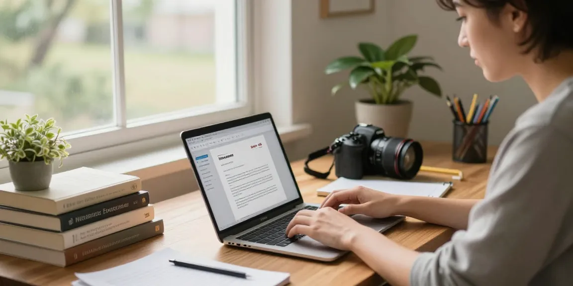 Crafting personalized recommendation letters with EduNitro in a cozy home office.