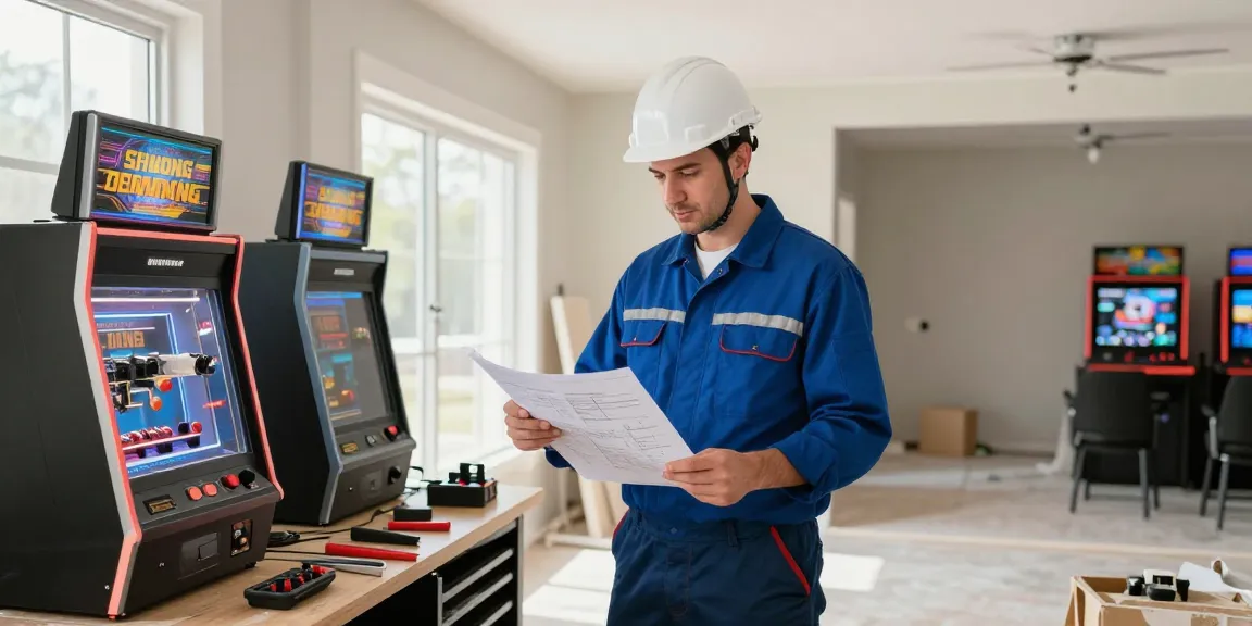 Trusted local contractor reviewing plans for a slot toto gaming room renovation.