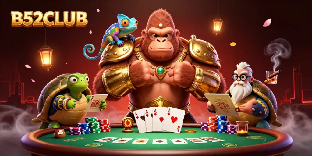 Experience the excitement of B52CLUB with immersive gaming characters at play.
