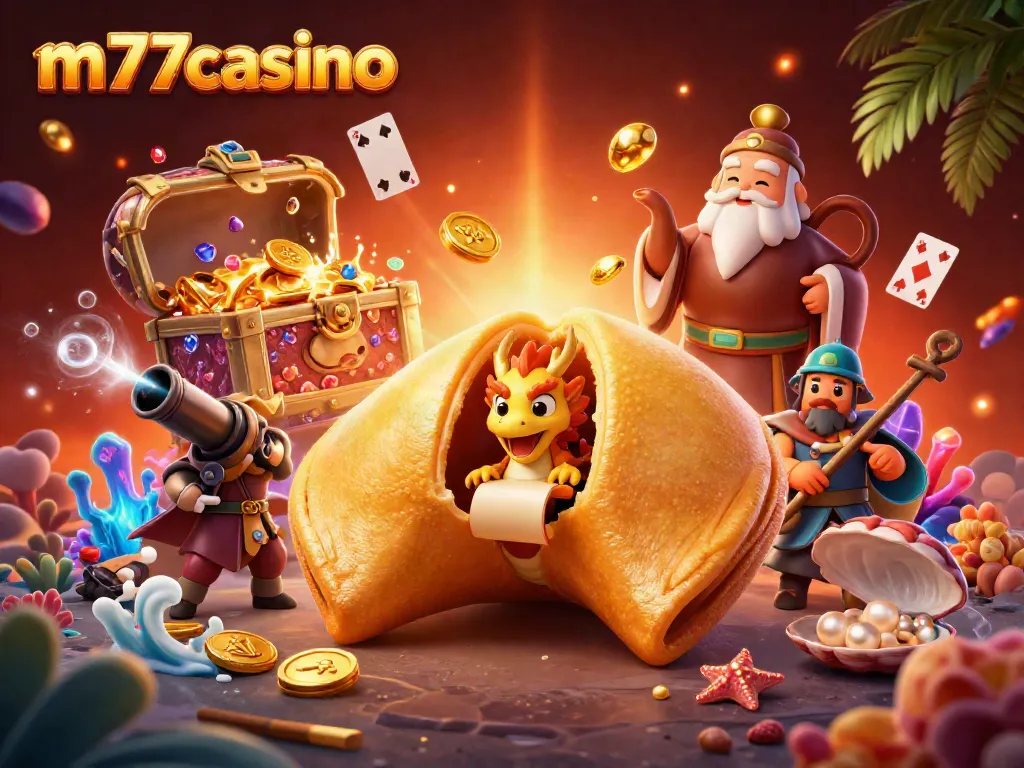 Gajian emas menarik di m77casino dengan naga bijak dan pasukan penjaga.